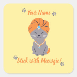 Custom Niedlich Cat Sticker - Mit Meowgic festhalt