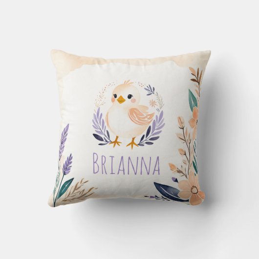 Custom Niedlich Chick Pillow Boho Blumendesign - Kissen (Rückseite)