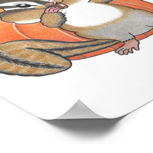 Custom Niedlich Chipmunk Animal Kinderzimmer Poste Poster (Ecke)