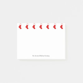 Custom Niedlich Classic Red Strumpf Weihnachtsfeie Post-it Klebezettel