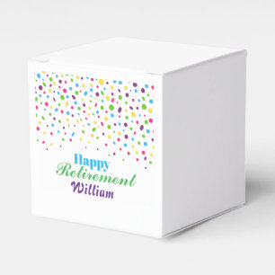 Custom Niedlich Colorful Konfetti glückliche Rente Geschenkschachtel