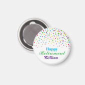 Custom Niedlich Colorful Konfetti glückliche Rente Magnet (Vorderseite/Rückseite)