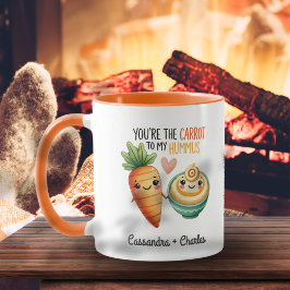 Custom Niedlich Couple "Carrot to My Hummus" Tasse