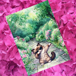 Custom Niedlich Dancing Ragdoll Cat Geburtstag Karte