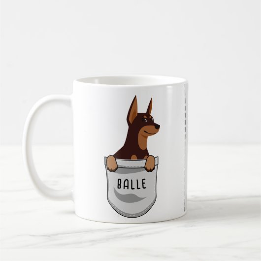 Custom Niedlich Doberman for Dog Lover Trainer Lov Kaffeetasse (Links)
