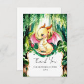 Custom Niedlich Dragon Baby Dusche Dankeskarte (Vorne/Hinten)