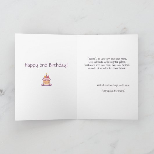 Custom Niedlich Dump Truck Grandson Birthday Gedic Ankündigung (Innenseite)