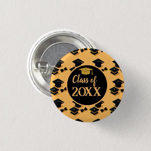 Custom Niedlich Elegant Calligraphy Script-Abschlu Button (Vorne & Hinten)