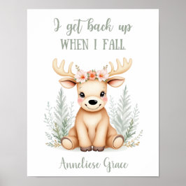 Custom Niedlich Elegante Moose Woodland Animal Kin Poster