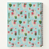 Custom Niedlich Fiesta Llama & Cactus Notizblock (Rückseite)