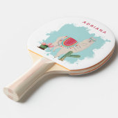 Custom Niedlich Fiesta Llama & Cactus Table Tennis Tischtennis Schläger (Vorderseite)