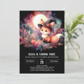 Custom Niedlich Fox Geburtstag digital Einladung (Stehend Vorderseite)