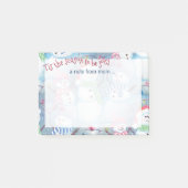 Custom Niedlich Fun Funny Holiday Snowmen Muster Post-it Klebezettel (Vorderseite)