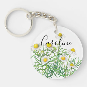 Custom Niedlich Fun Vintag Chamomile Blume Schlüsselanhänger