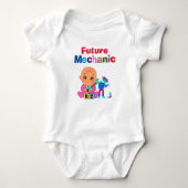 Custom Niedlich Funny Baby Future Chemist Genius Baby Strampler (Vorderseite)