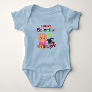 Custom Niedlich Funny Baby Future Scientist Profes Baby Strampler