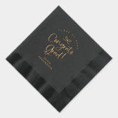 Custom Niedlich Girl Bow Glückwunschs Grad Gold Servietten Mit Folie (Rechts)