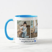 Custom Niedlich Girl Foto Collage Coffee Tasse (Links)