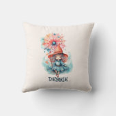 Custom Niedlich Girly Pink Hexenfarbe Halloween Kissen (Rückseite)