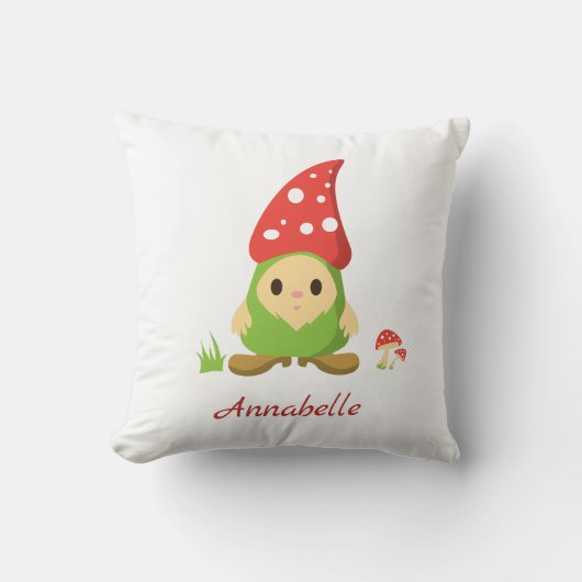 Custom Niedlich Gnome Mushroom Kinderzimmer Kinder Kissen (Vorderseite)