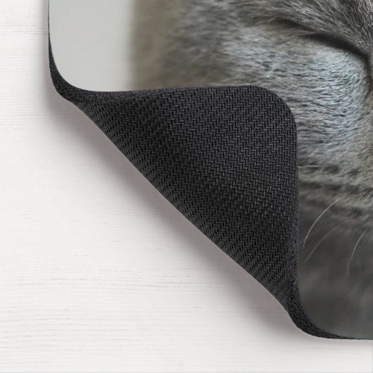 Custom Niedlich Grey Kitty Face Foto Mousepad (Ecke)