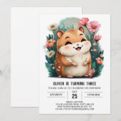 Custom Niedlich Hamster Birthday Einladung (Vorne/Hinten)