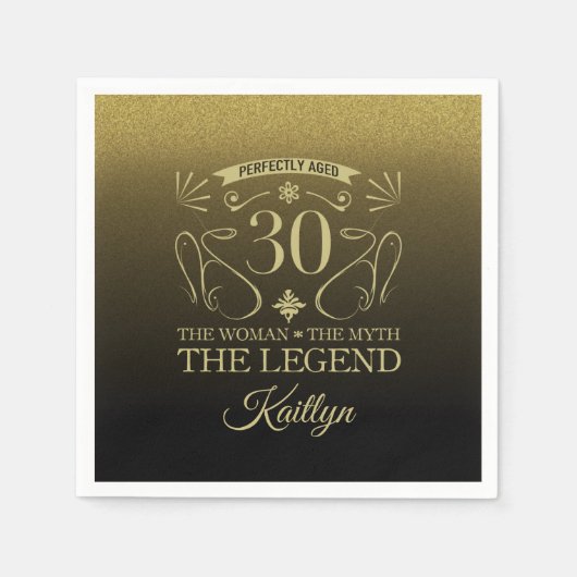 Custom Niedlich Happy 30. Geburtstag Serviette (Vorderseite)