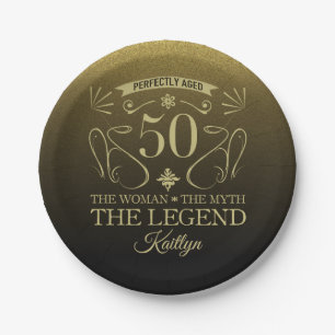 Custom Niedlich Happy 50. Geburtstag Pappteller