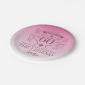 Custom Niedlich Happy 60. Geburtstag Pappteller (Schrägansicht)