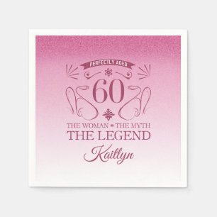 Custom Niedlich Happy 60. Geburtstag Serviette