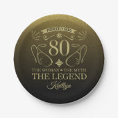 Custom Niedlich Happy 80. Geburtstag Pappteller (Vorderseite)