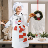 Custom Niedlich Happy Lächeln Snowman Gesicht Schürze