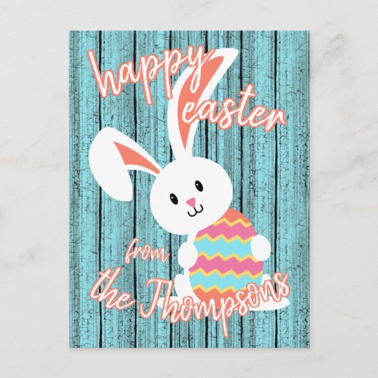 Custom Niedlich Happy Ostersonne mit farbigem Ei Postkarte (Vorderseite)