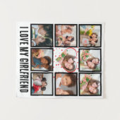 Custom Niedlich I Liebe meiner Freundin 9 Foto Col Wandteppich (Vorderseite (Horizontal))