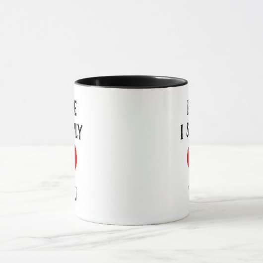 Custom Niedlich ich einfach Liebe Sie und Red Hear Tasse (Zentrum)