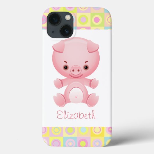 Custom Niedlich Kawaii Pink Pig Case-Mate iPhone Hülle (Rückseite)