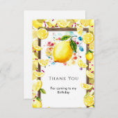 Custom Niedlich Lemon Birthday Dankeskarte (Vorne/Hinten)