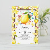 Custom Niedlich Lemon Birthday Einladung (Stehend Vorderseite)