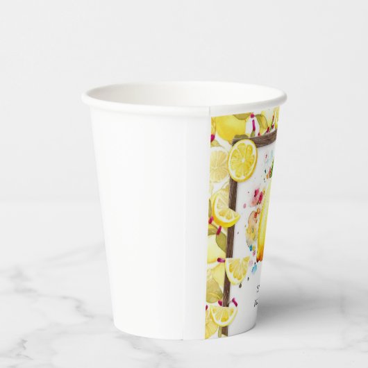 Custom Niedlich Lemon Birthday Pappbecher (Rechts)