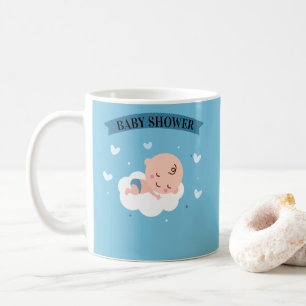 CUSTOM Niedlich Light Blue Baby Dusche Kaffeetasse