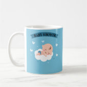 CUSTOM Niedlich Light Blue Baby Dusche Kaffeetasse (Links)