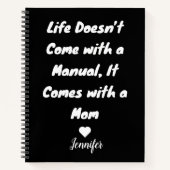 Custom Niedlich Moderne Top-Mama-Geschenke in Schw Notizblock (Vorderseite)