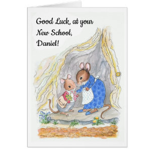 Custom Niedlich Mouse Viel Glück - Neue Schule