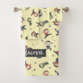 Custom Niedlich Ninja Muster Green Blue Orange Yel Badhandtuch Set (Insitu)