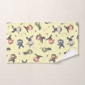 Custom Niedlich Ninja Muster Green Blue Orange Yel Badhandtuch Set (Handtuch)