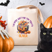 Custom Niedlich Orange Lila Pumpkin Halloween Leck Tragetasche