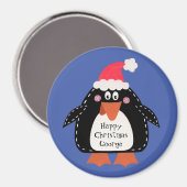Custom Niedlich Penguin Weihnachts-Kleine Geschenk Magnet (Vorderseite/Rückseite)