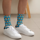 Custom Niedlich Pet Face Foto Sky Blue Funny Socken
