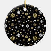 Custom Niedlich Pet Foto 1. Weihnachten auf Schnee Keramik Ornament (Hinten)