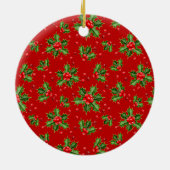 Custom Niedlich Pet Foto 1. Weihnachtsfest auf Hol Keramik Ornament (Hinten)